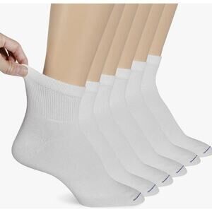 Dr. Scholl's Women's 8-12 Diabetes & Circulator 6-Pack White Ankle Socks B31-4